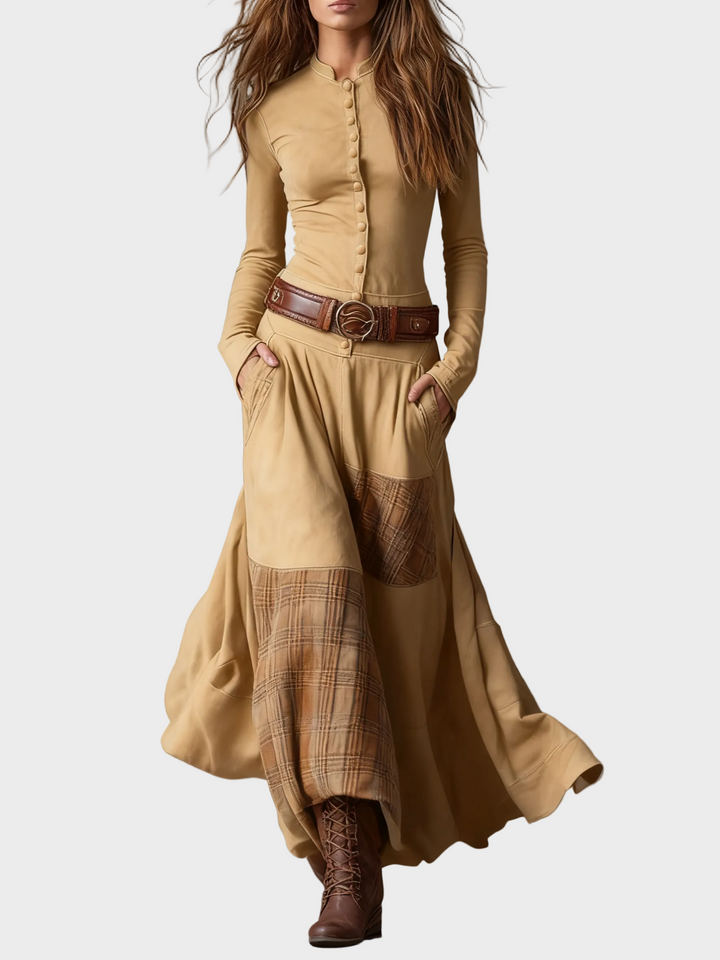 Helena | Abito maxi in velluto