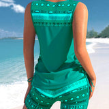 Márcia - Tankini s geometrickým vzorom