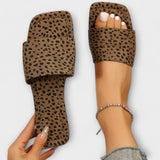 Alžbeta - Ploché Mokasínky s Leopardím Vzorom