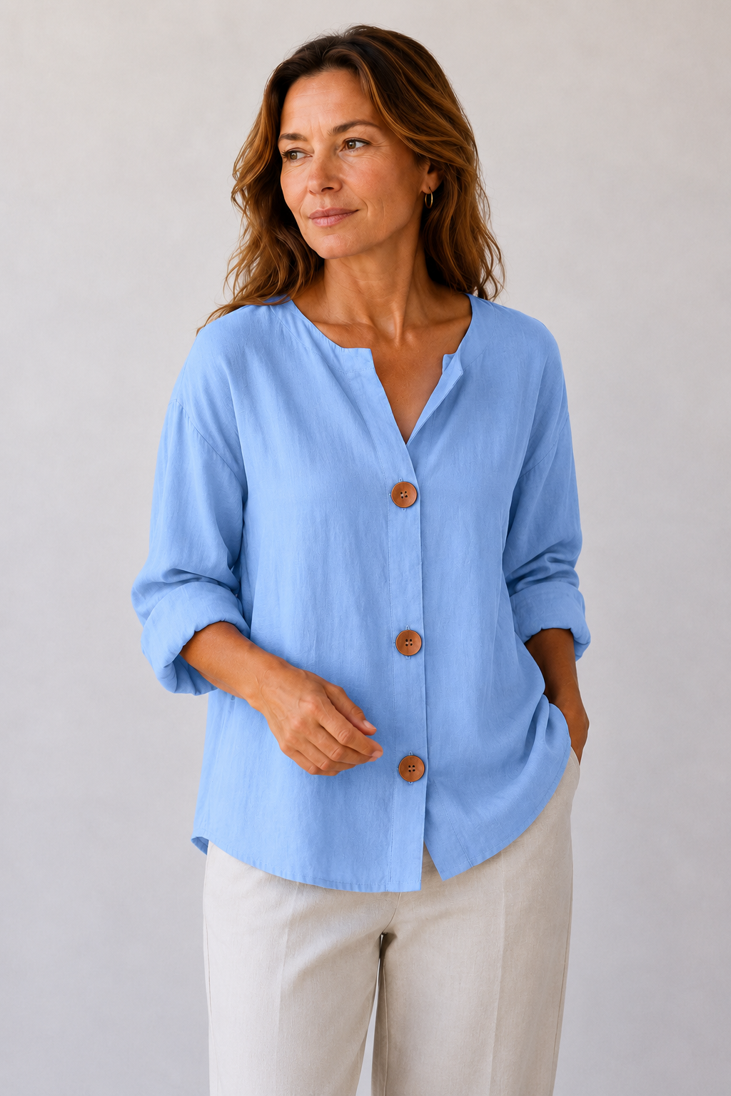Barbora | Blusa ampia con bottoni