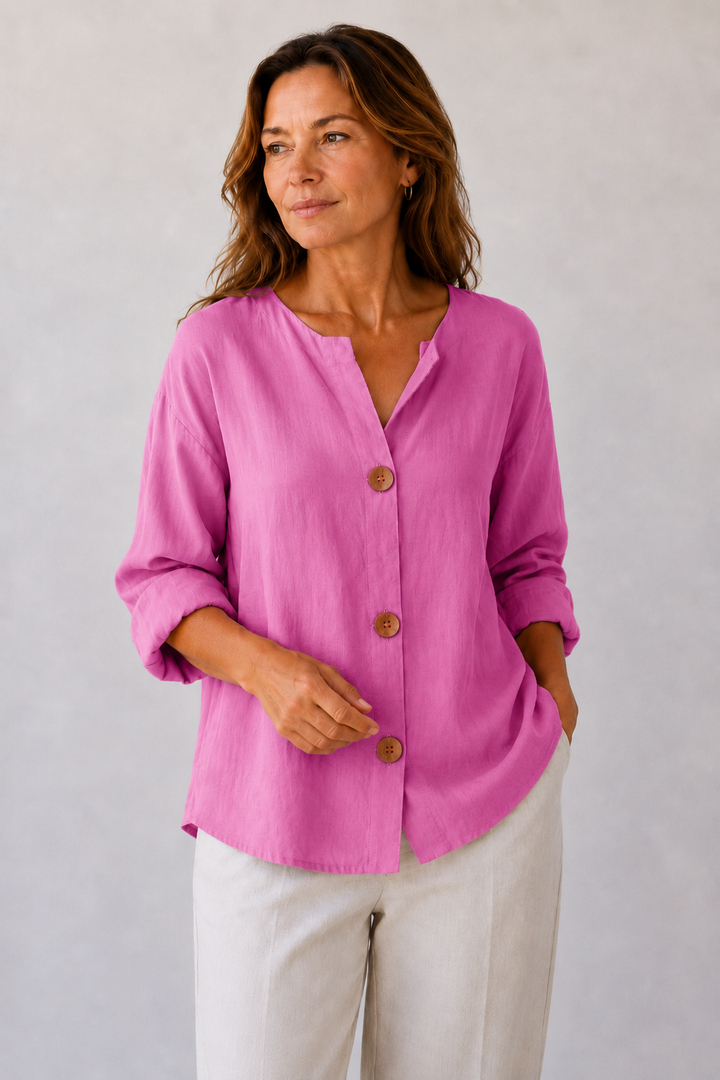Barbora | Blusa ampia con bottoni