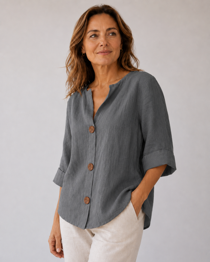 Barbora | Blusa ampia con bottoni