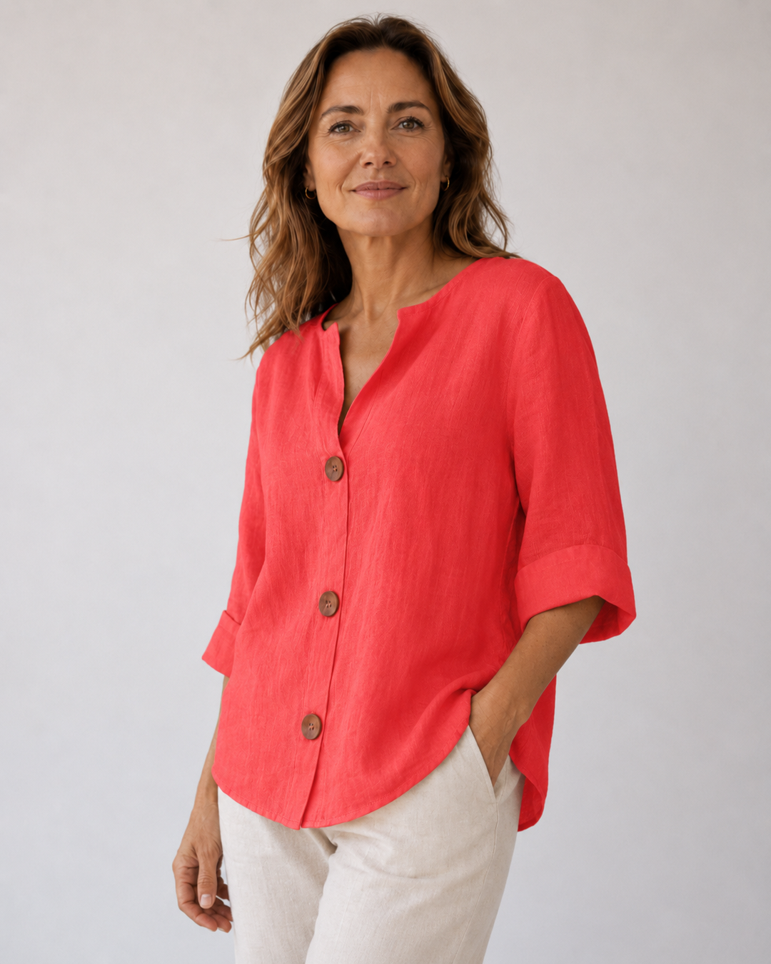 Barbora | Blusa ampia con bottoni