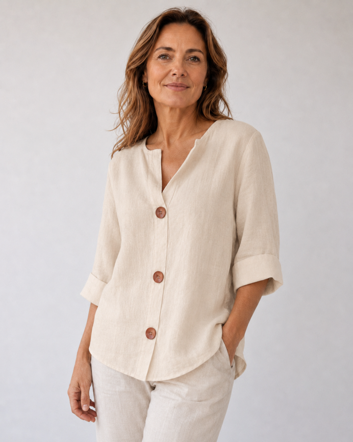 Barbora | Blusa ampia con bottoni