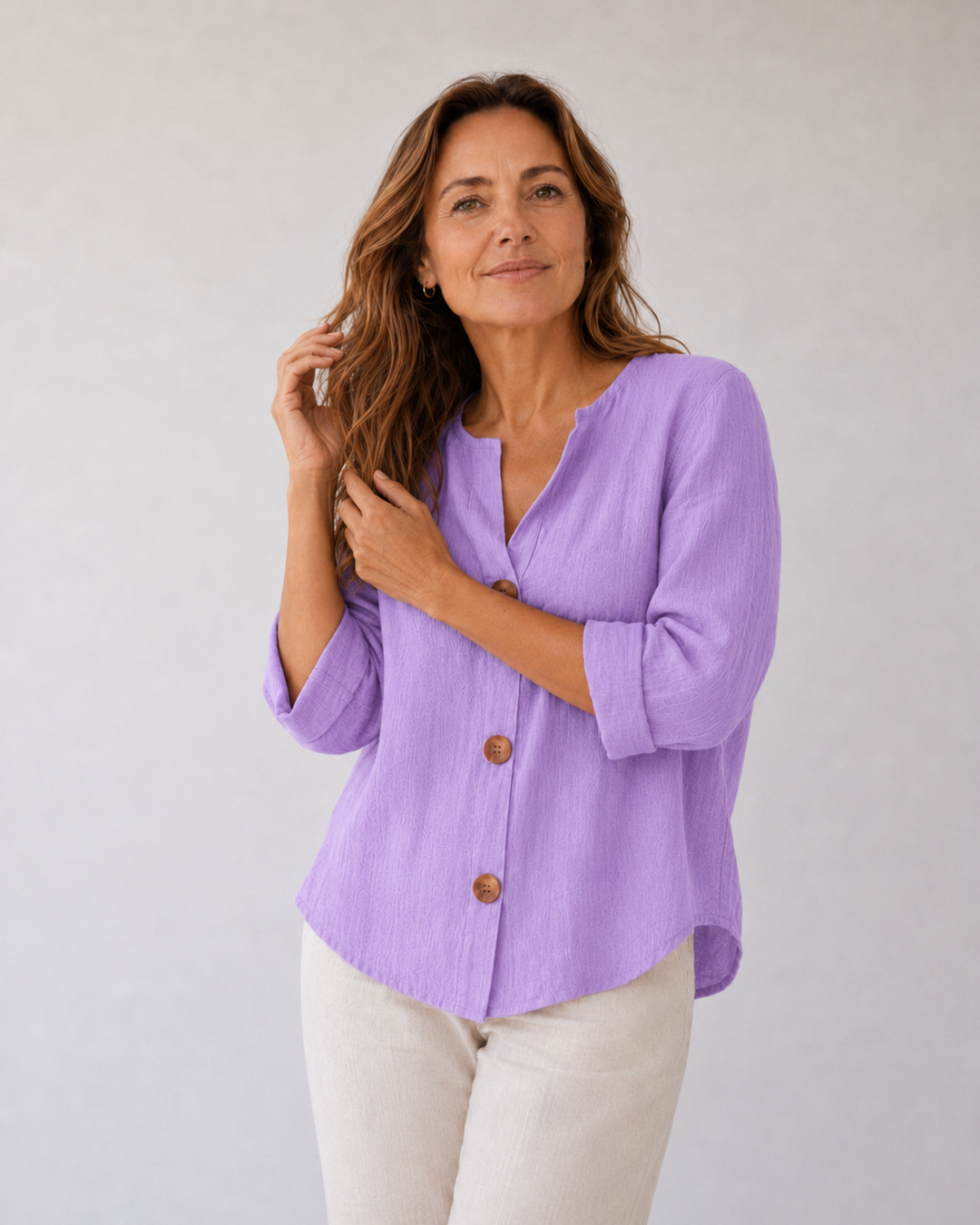 Barbora | Blusa ampia con bottoni