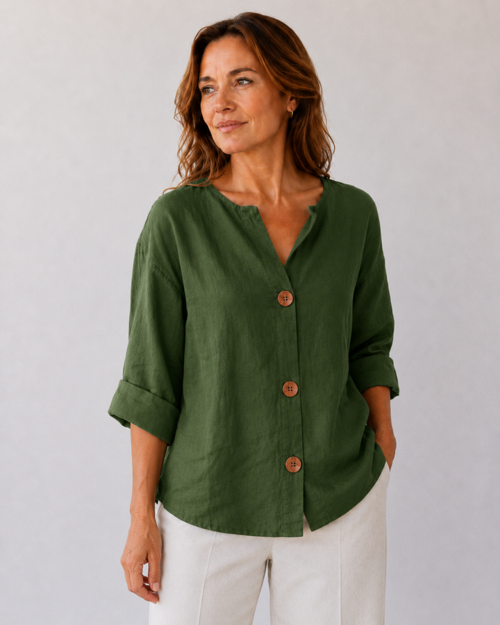 Barbora | Blusa ampia con bottoni