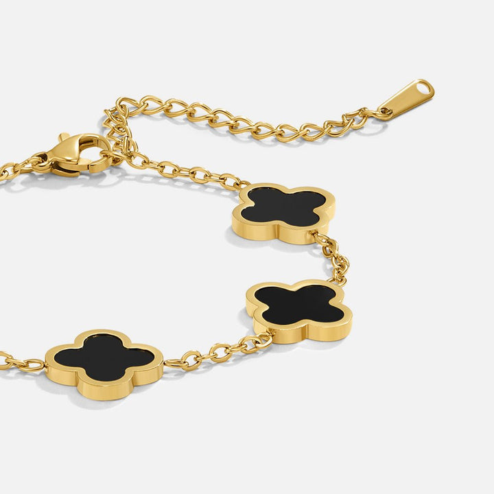 Bracciale con trifoglio nero