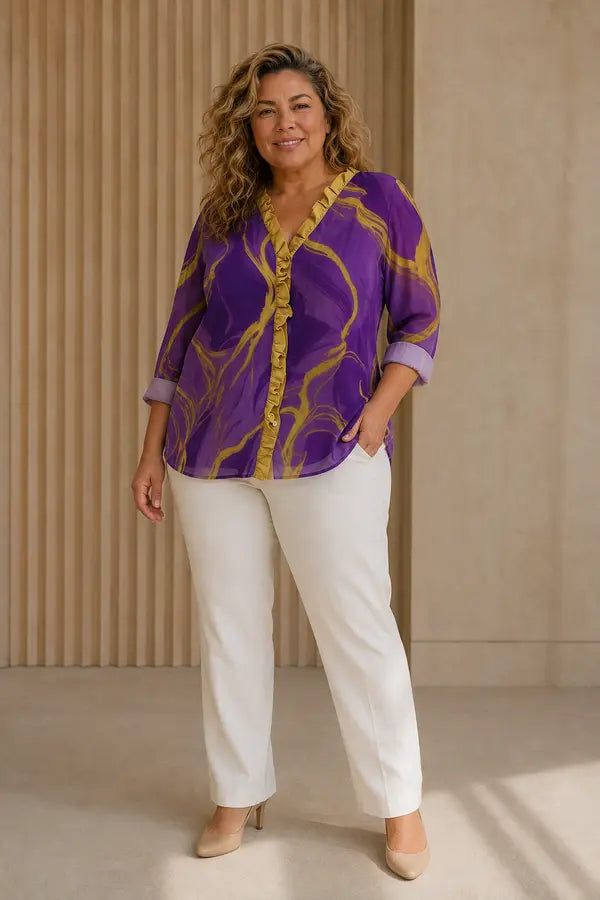 Filoména | Blusa con motivo a spirale