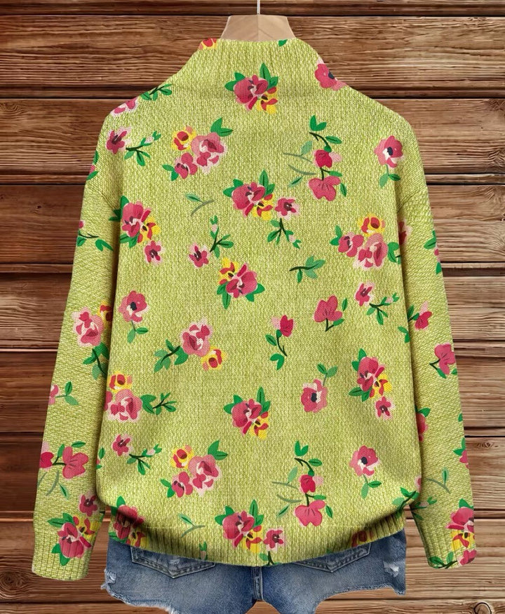 Constance | Cardigan rosa a fiori