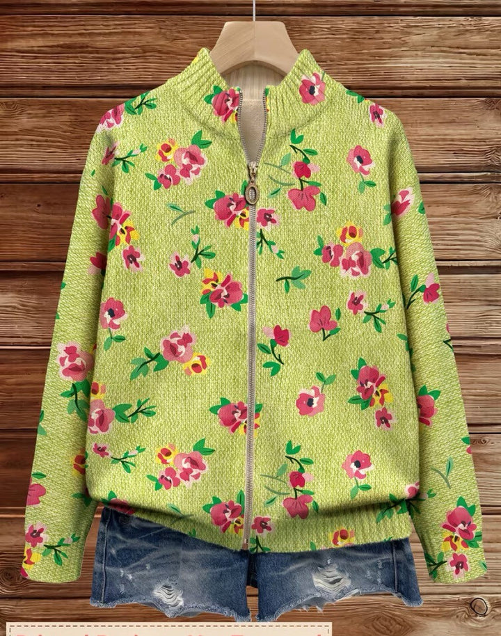 Constance | Cardigan rosa a fiori