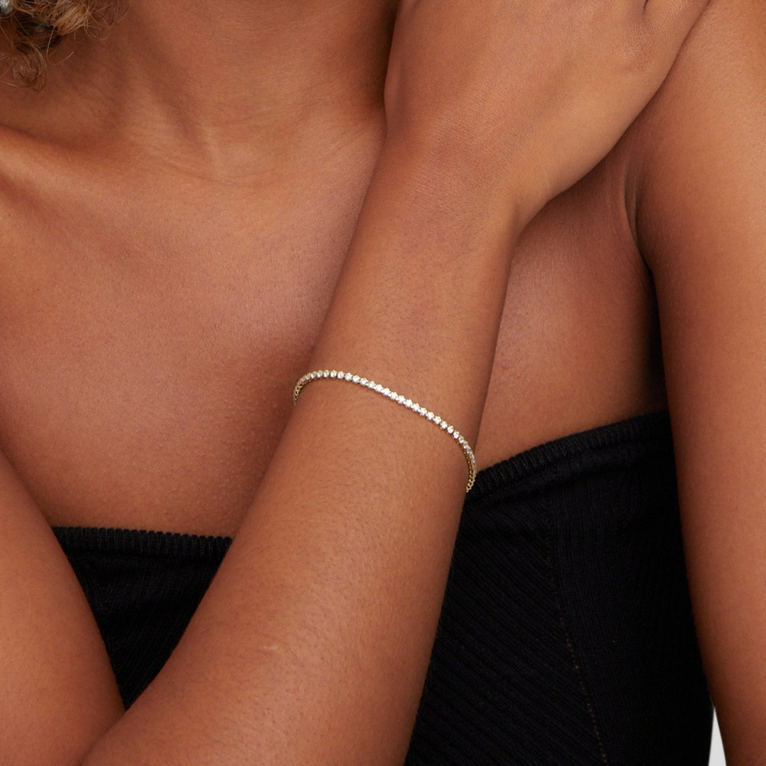 Bracciale da tennis in argento Cordelia