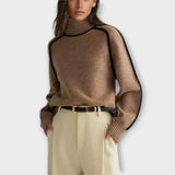 Emília - Elegantný Sveter s Vysokým Výstrihom