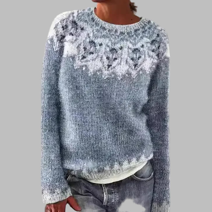 Maglione lavorato a maglia con motivo sulle spalle