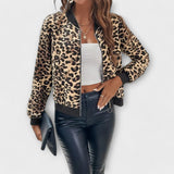 Raquel - Elegantný Kabát s Leopardím Vzorom