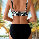 Helena - Elegantné dvojdielne bikiny s vzorom