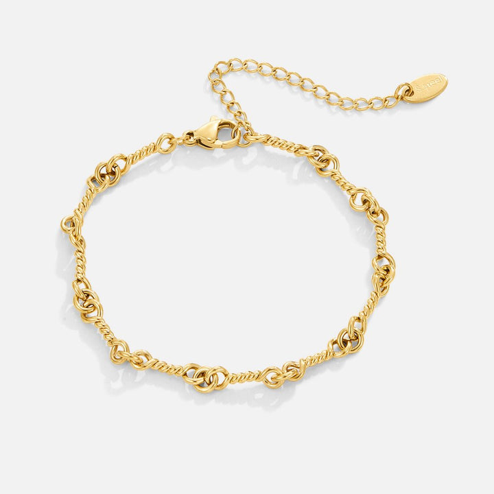 Bracciale Figaro in oro con nodo