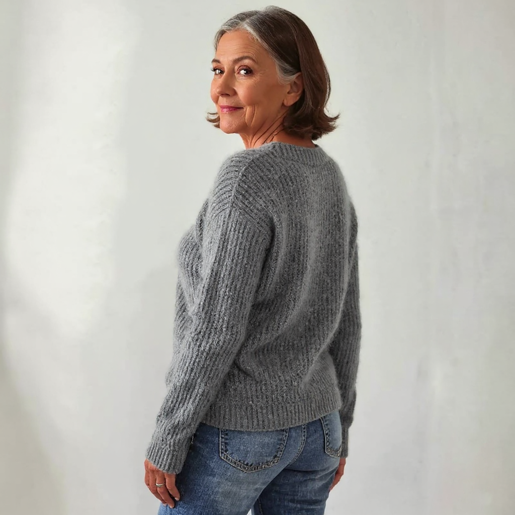 Maglione morbido lavorato a maglia con motivo di pecore