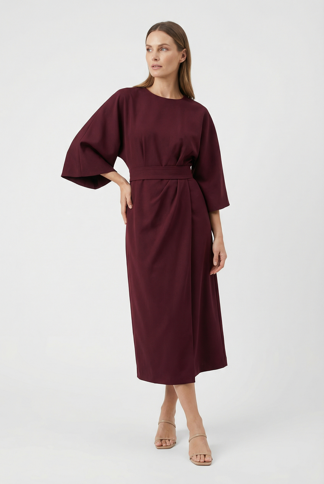 Erika | Abito maxi leggero con cintura