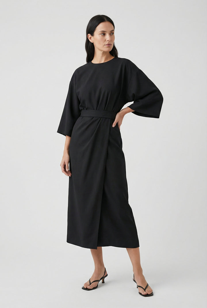 Erika | Abito maxi leggero con cintura