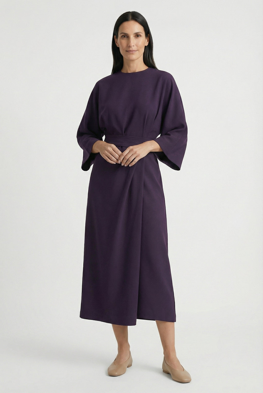 Erika | Abito maxi leggero con cintura