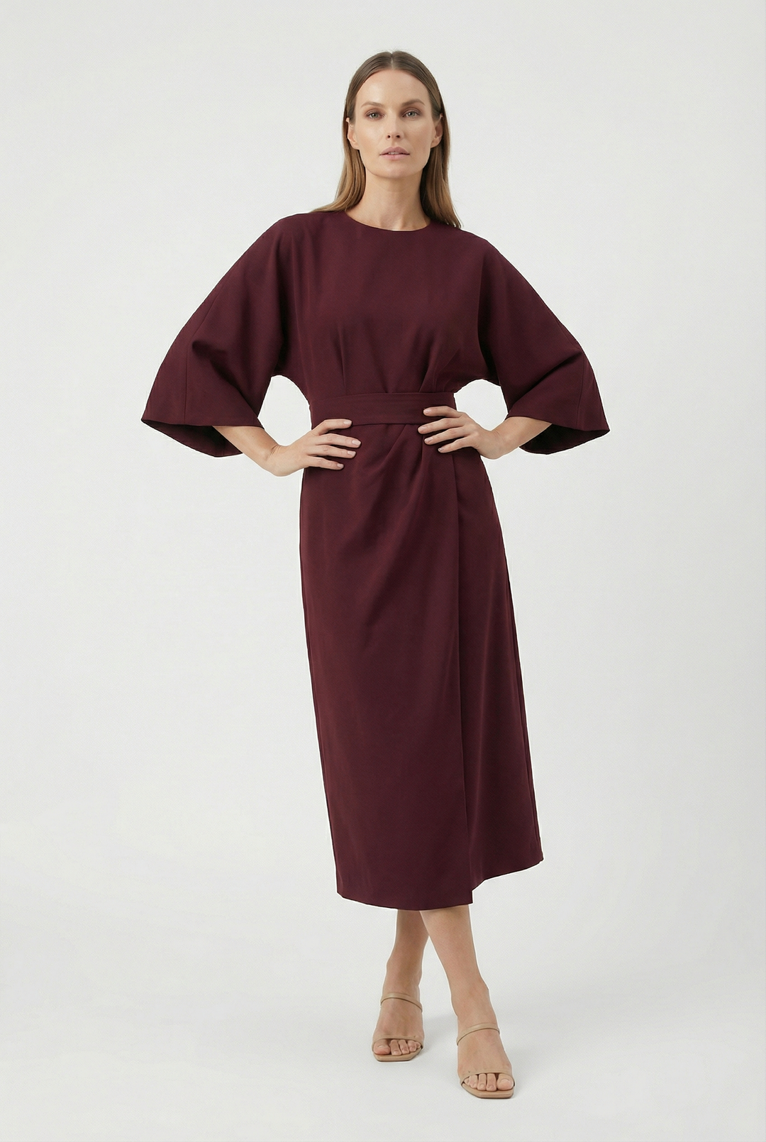 Erika | Abito maxi leggero con cintura