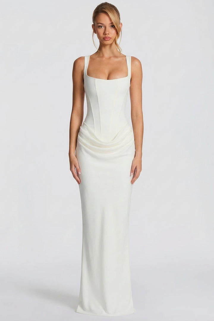Zdenka | Abito maxi lucido con spalline regolabili