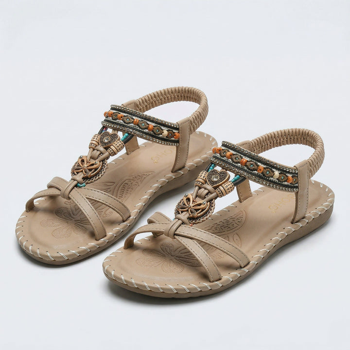 Sandali boho bassi con dettagli