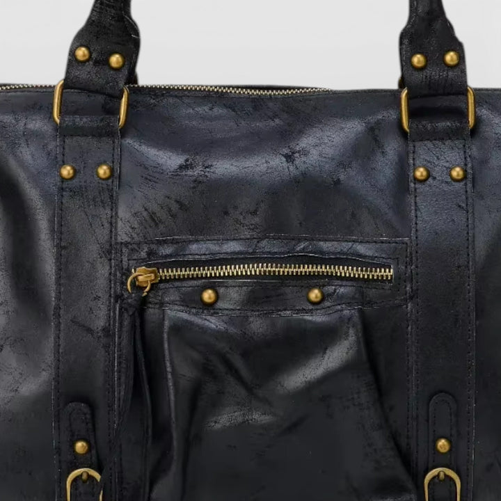 Grande borsa tote vintage liscia