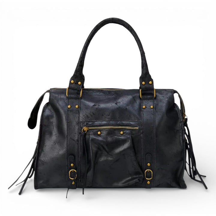 Grande borsa tote vintage liscia