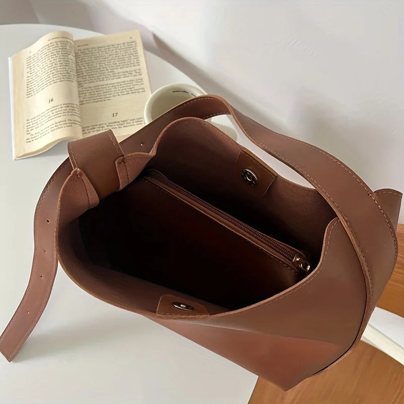 Grande borsa tote liscia