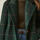 Irlanda - Kabát s Kockovaným Vzorom