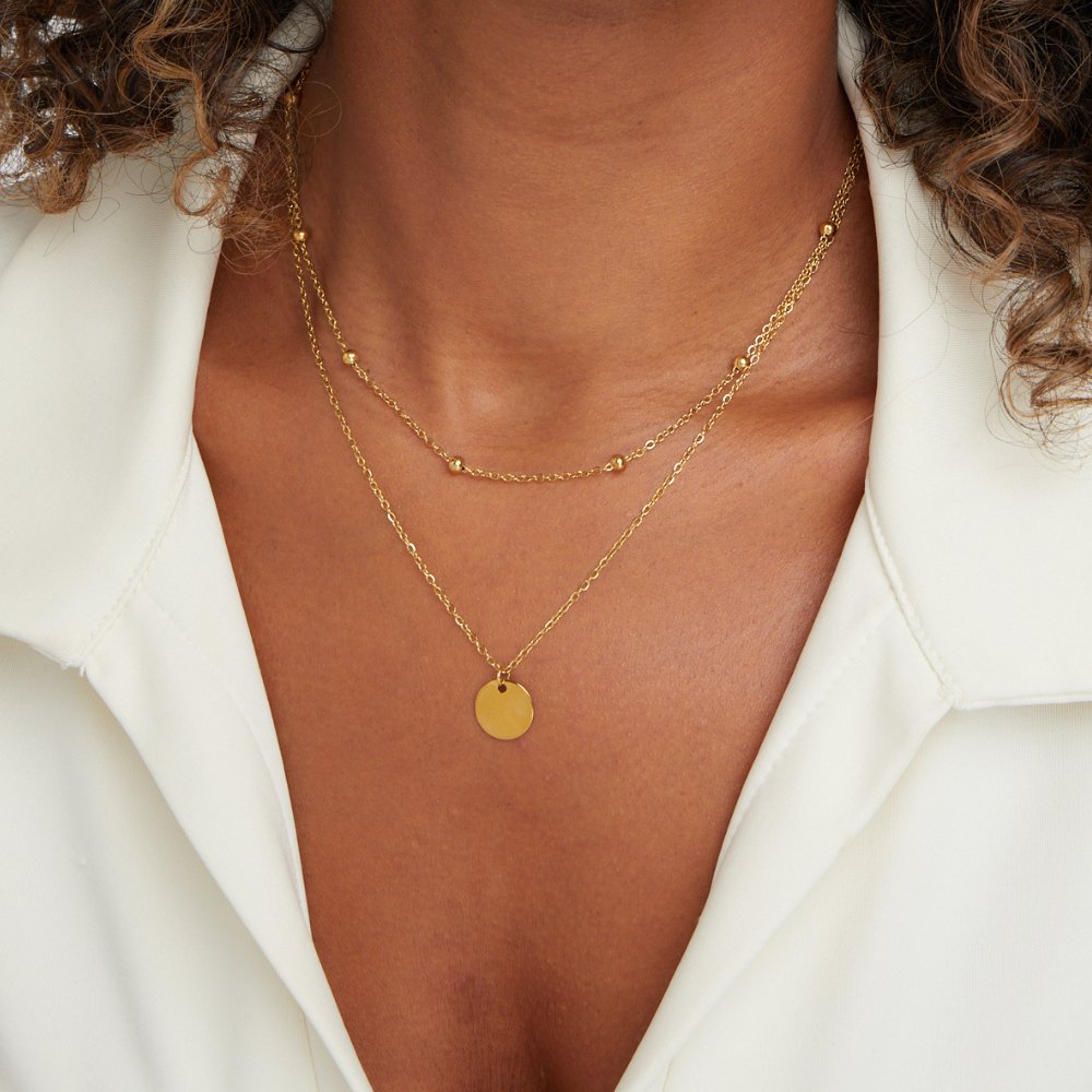 Collana a strati con dischi