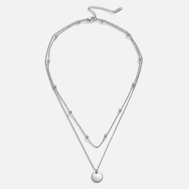 Collana a strati in argento con dischi