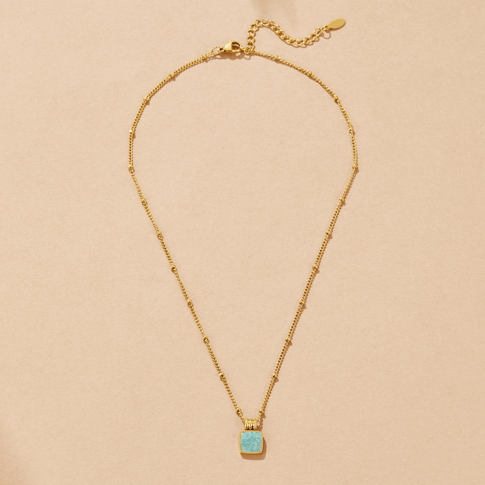 Collana Lucia con pendente verde