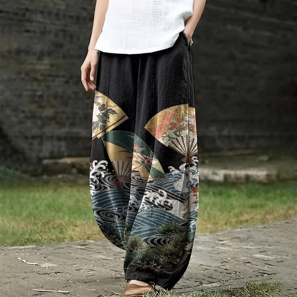 Elena | Pantaloni larghi neri