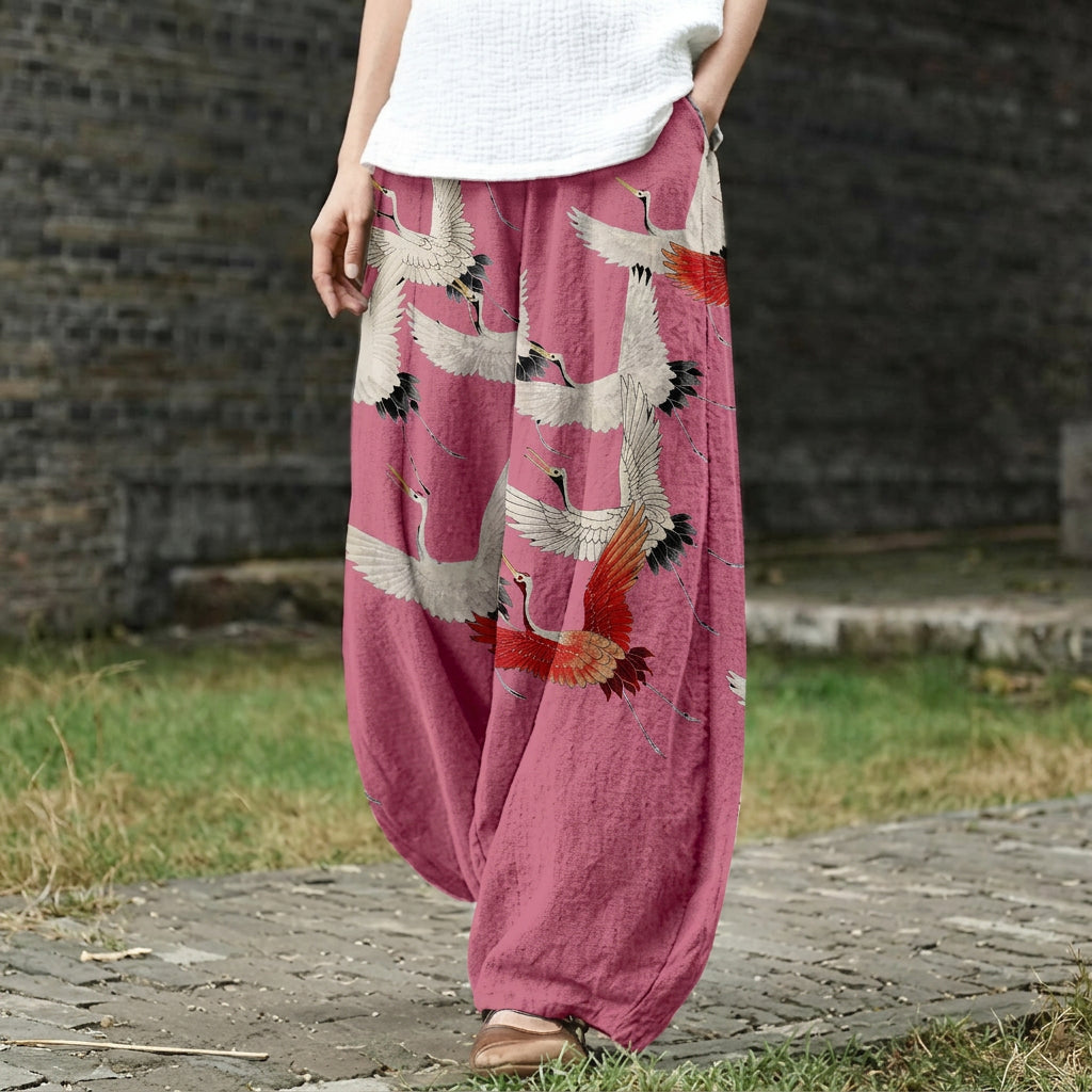 Luisa | Pantaloni larghi rosa