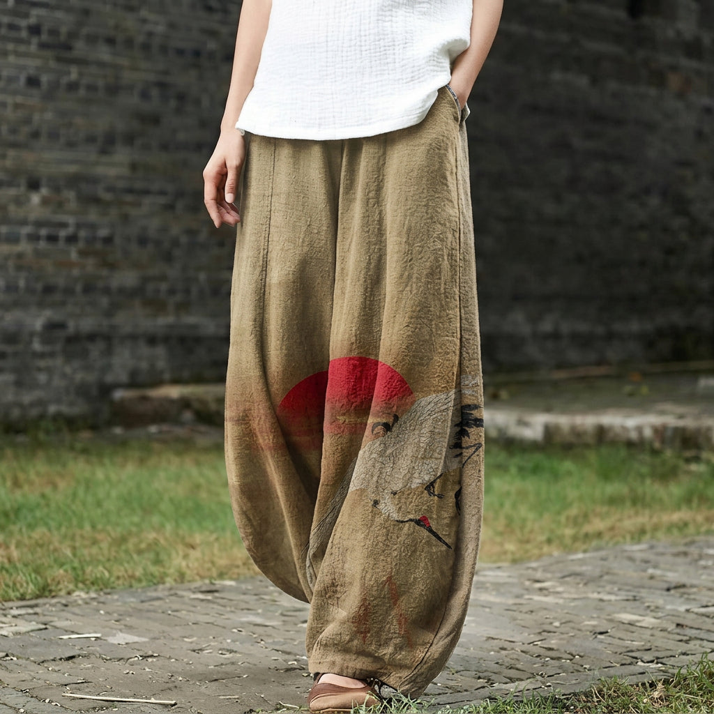 Madeleine | Pantaloni larghi beige