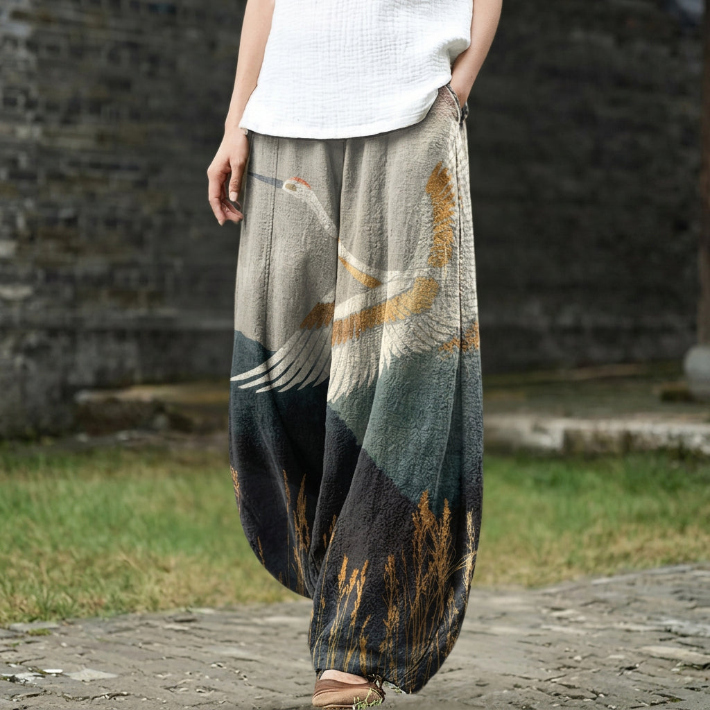 Margaux | Pantaloni larghi beige