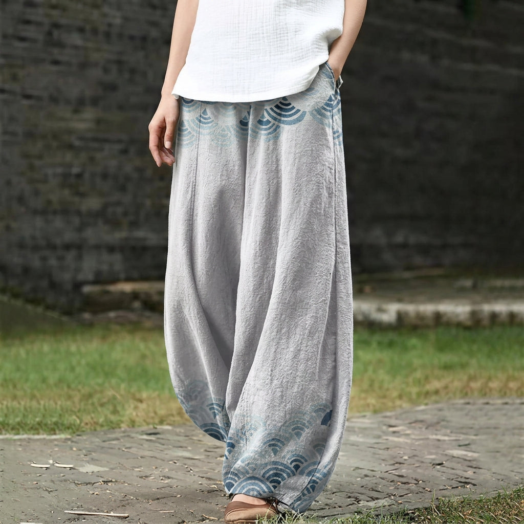 Albertine | Pantaloni larghi grigi