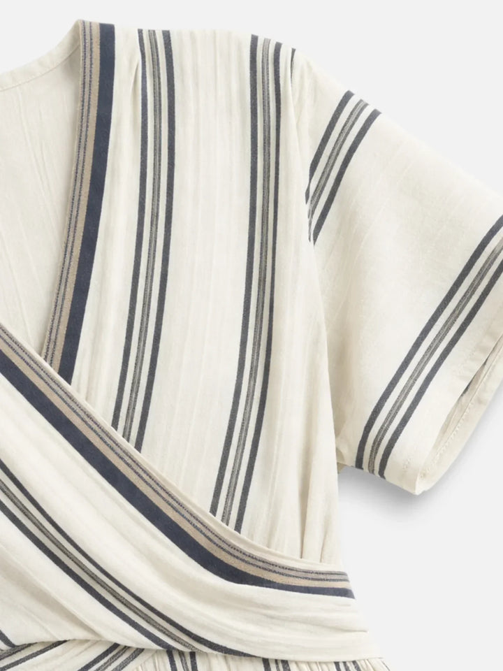 Imelda | Abito maxi a righe con scollatura a V