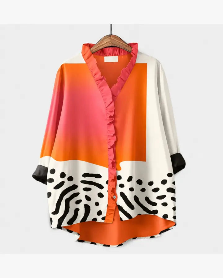 Rita | Blusa con volant e taglio morbido