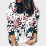 Andreia - Elegantná Kvetinová Bomber Bunda