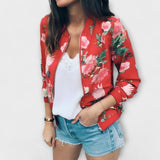 Andreia - Elegantná Kvetinová Bomber Bunda