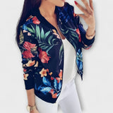 Andreia - Elegantná Kvetinová Bomber Bunda