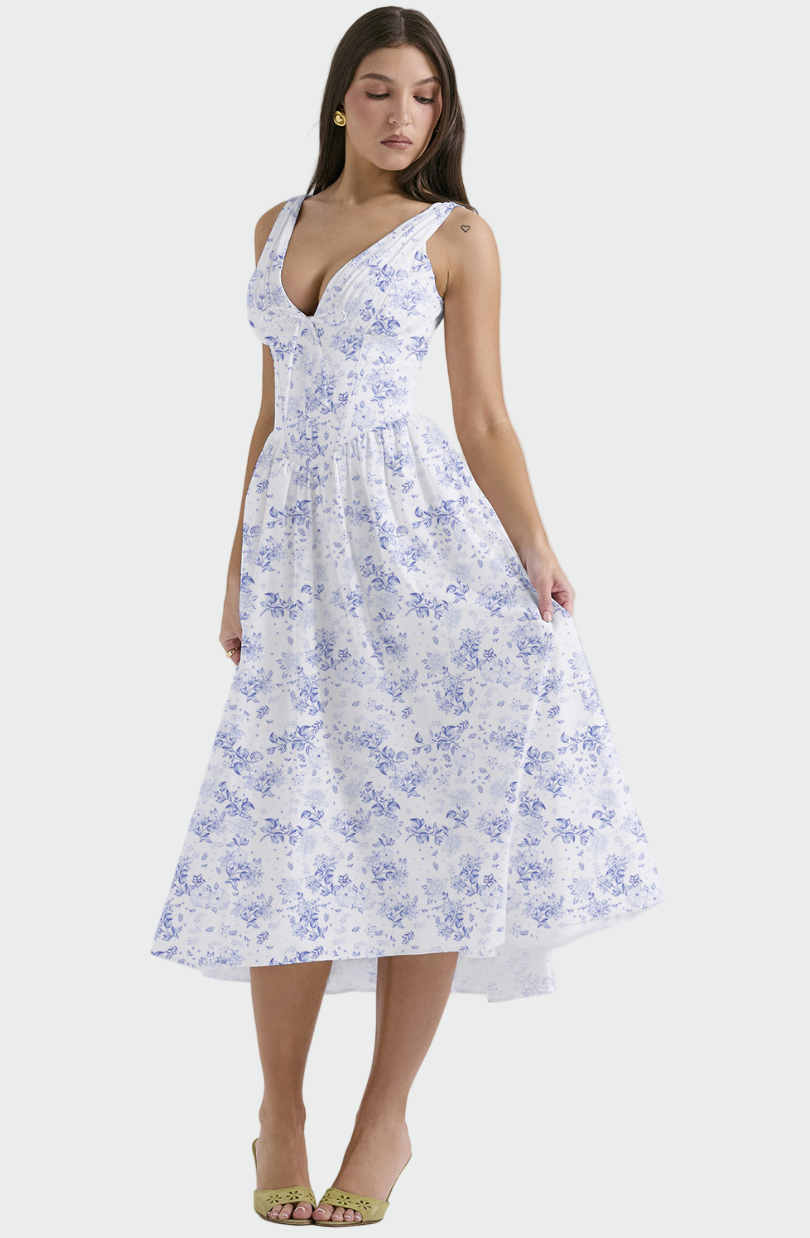 Dorotea | Abito romantico midi