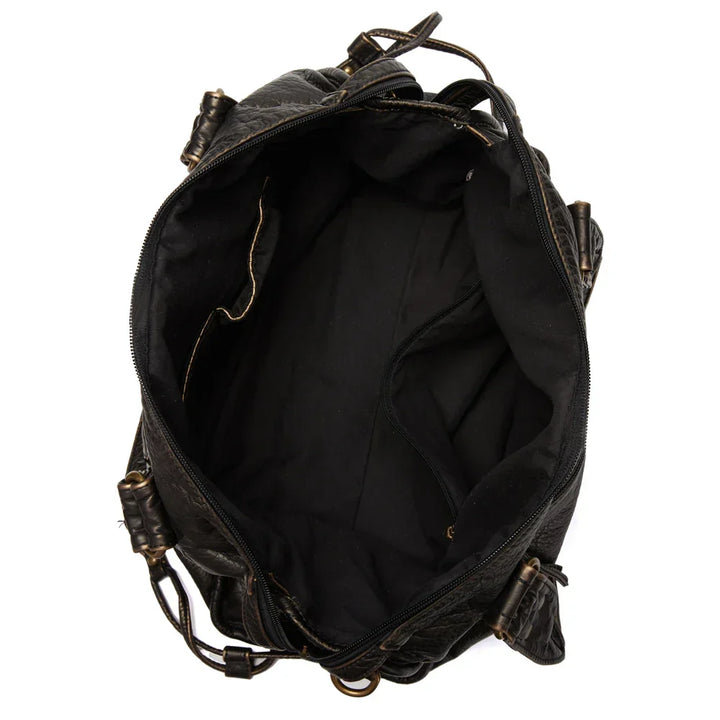 Borsa a tracolla rigida e liscia