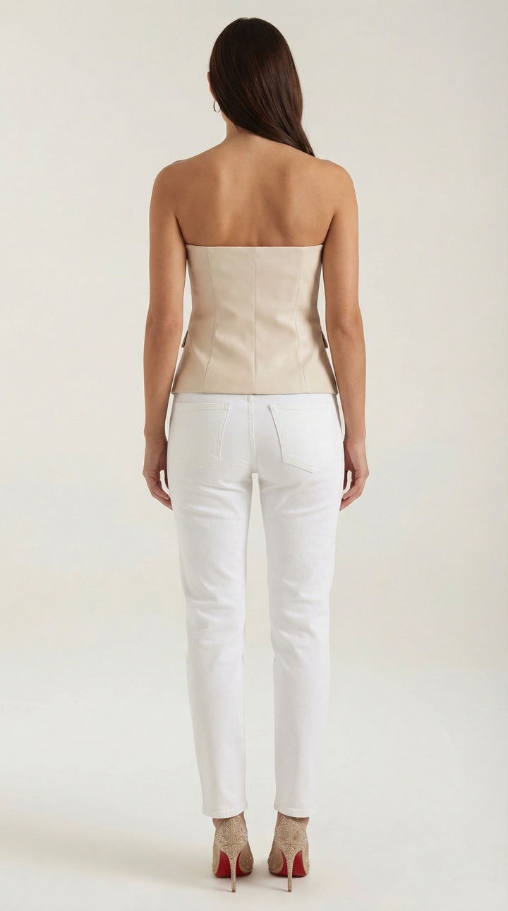 Hilda | Top in stile blazer senza spalline