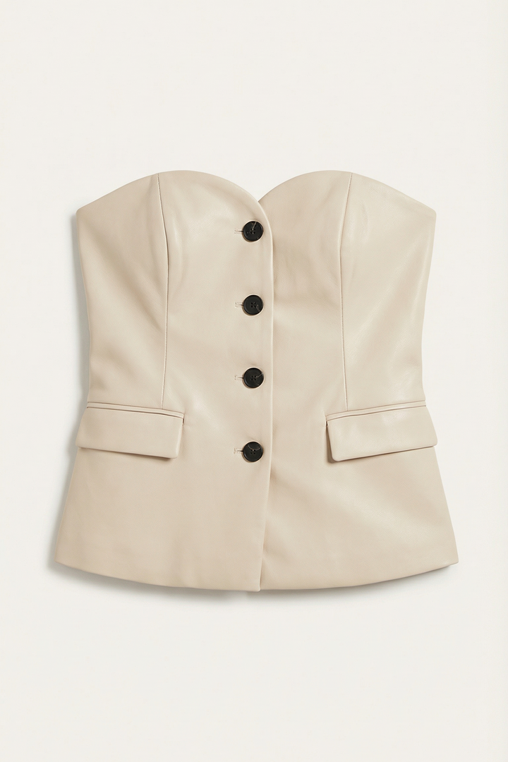 Hilda | Top in stile blazer senza spalline