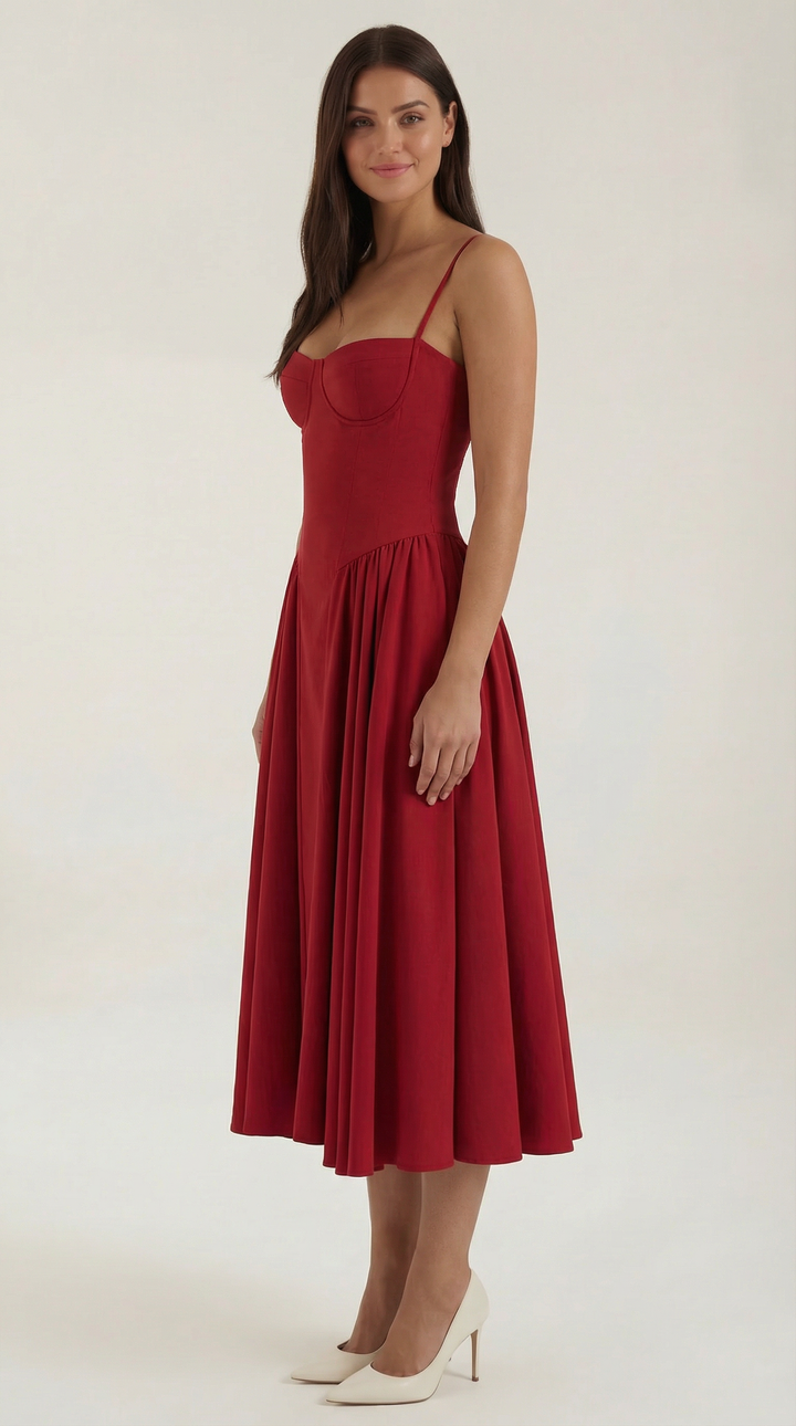 Izolda | Abito midi con corsetto