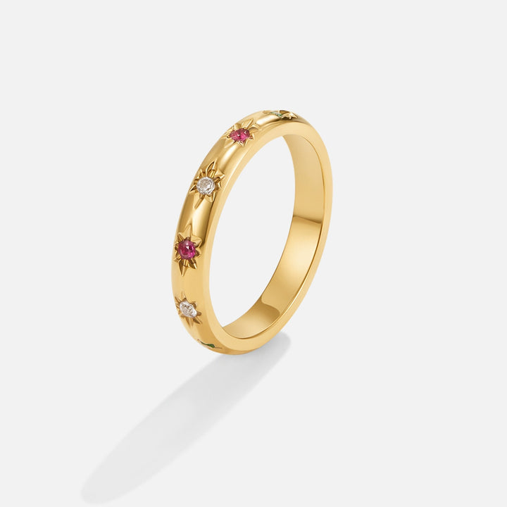 Anello Tali con dettagli lucidi arcobaleno
